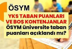 YKS TABAN PUANLARI VE BOŞ KONTENJANLAR 2026: ÖSYM üniversite taban puanları açıklandı mı, YKS ek tercihler ne zaman?