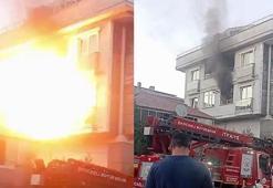4 katlı binada yangın çıktı, mutfakta doğalgaz bomba gibi patladı