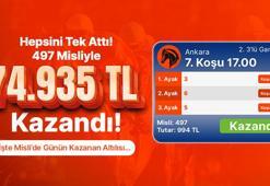 Hepsini Tek Attı! 497 Misliyle 74.935 TL Kazandı! İşte Misli’de Günün Kazanan Altılısı…