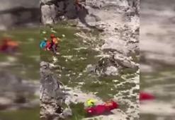 Dağdaki kurtarma operasyonunda sağlık çalışanı kayalıklardan yuvarlandı