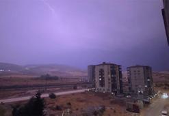 Gaziantep’te ‘şimşek fırtınası’! Gece gündüze döndü