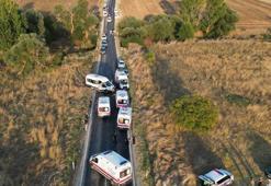 Edirne'de meydana gelen zincirleme kazada 6 kişi yaralandı
