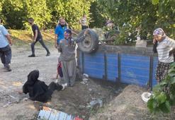 Hendek'te fındık işçilerini taşıyan traktör devrildi 18 kişi yaralandı