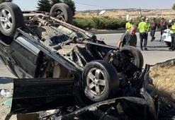 Takla atan otomobilin sürücüsü hayatını kaybetti