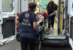 Otomobil ile motosikletin çarpışması sonucu 2 kişi yaralandı