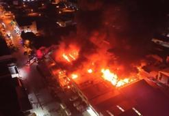 Eskişehir'de sanayi sitesinde yangın! Alevler kısa sürede büyüdü