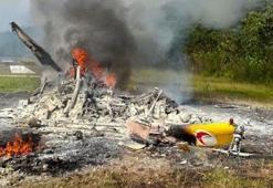 Sağlık ekibini taşıyan helikopter düştü 5 kişi hayatını kaybetti