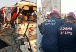 TIR’a arkadan çarpan kamyonetteki 2 kişi hayatını kaybetti