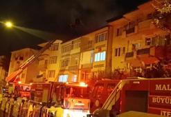 4 katlı binanın çatısında çıkan yangın korkuttu