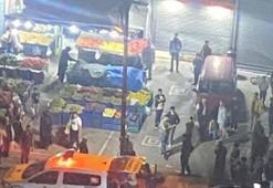 Manavlar arasında çıkan sopalı kavga cep telefonu kamerasına yansıdı