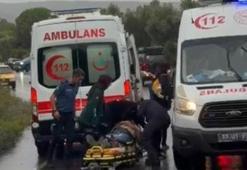Minibüs devrildi sürücü hayatını kaybetti 2 kişi yaralandı