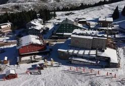 Kış turizminin beyaz cenneti Uludağ'a sezonun ilk karı yağdı