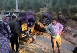 Bozdoğan’da traktör devrildi kazada 1 kişi yaralandı