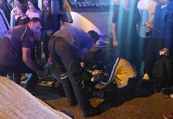 Yolun karşısına geçmeye çalışan Anne ve oğluna motosiklet çarptı