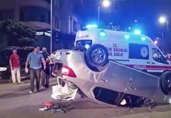 Otomobiller çarpıştı mesaiden çıkan polis memuru yaralandı