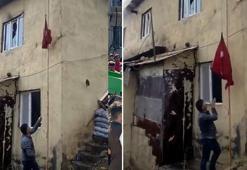 Yüksekova’da okul alevlere teslim oldu! Köylülerin Türk bayrağı için yaptığı hareket duygulandırdı