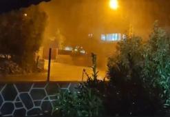 Ceviz büyüklüğünde dolu yağdı, bazı araçlar hasar gördü