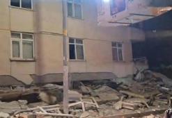 Maltepe’de 7 katlı binanın 3 katında çökme