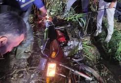 Motosiklet göle uçtu 1 kişi hayatını kaybetti