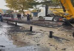 Beşiktaş'ta su borusu patladı; Zincirlikuyu alt geçidini su bastı