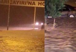 Şiddetli sağanak Sakarya’da yolu kapattı