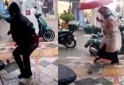 Sağanak yağış Bartın'da ilginç görüntülere sahne oldu