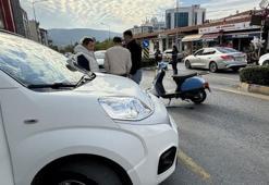 Otomobil seyir halindeki motosiklete çarptı sürücü yaralandı