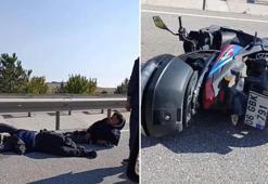 Eskişehir sivrihisar’da motosiklet refüje çarptı: 2 yaralı!