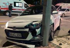 3 araç ile bir motosikletin karıştığı zincirleme trafik kazasında 3 kişi yaralandı