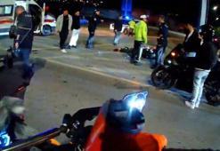 Kontrolden çıkan motosikletin devrildiği kazada sürücü yaralandı