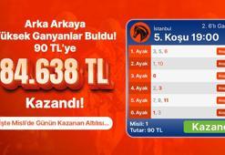 Arka Arkaya Yüksek Ganyanlar Buldu! 90 TL’ye 84.638 TL Kazandı! İşte Misli’de Günün Kazanan Altılısı…