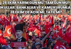 28 Ekim yarım gün mü? Okullar, bankalar ve kamu kurumları 28 Ekim’de açık mı, tatil mi?