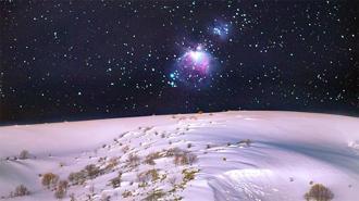 Bitlis’te uzay tutkunlarından nefes kesen çekim! Orion bulutsusu karlı zirvelerle görüntülendi