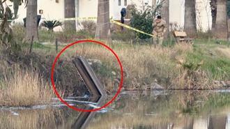 Hatay'dan ilk video geldi! İran'dan ateşlenen mühimmat parçası Hatay'a düştü