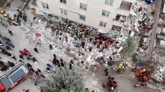Maltepe 7 katlı binada çökme! Olay bölgesi havadan görüntülendi