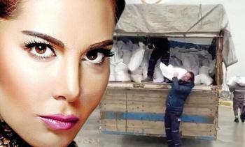 Ebru Yaşar'dan 1 TIR dolusu yardım