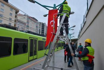 Bursa Türk bayraklarıyla donatıldı