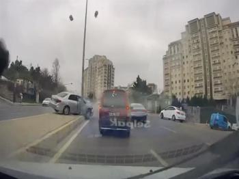 Ataşehir'de korku dolu anlar: Sürücüler son anda kurtardı