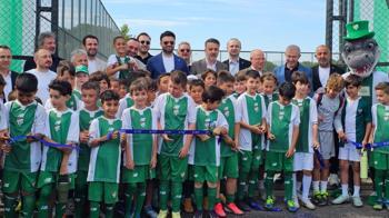 Bursaspor Özlüce Tesisleri’nin yeni sahaları törenle açıldı
