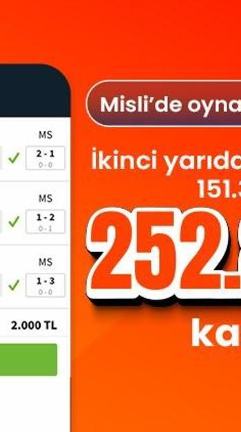 İkinci yarıda gelen golleri bildi 151.36 oranla 252.839 TL kazandı! 