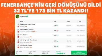 Fenerbahçe’nin geri dönüşünü bildi, 32 TL’ye 173 bin TL kazandı!