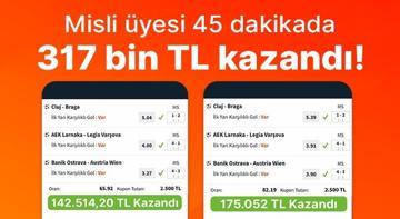 Misli üyesi 45 dakikada 317 bin TL kazandı!