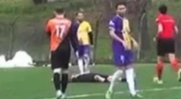 Bartın'da amatör lig maçında korkunç olay: Dili boğazına kaçtı