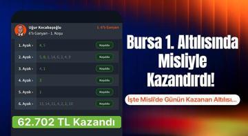 Bursa 1. Altılısında Misliyle Kazandırdı! İşte Misli’de Günün Kazanan Altılısı…