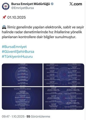 Bursa Emniyetinden radikal karar Radar tuzağı dönemi bitti, denetim noktaları artık gizli olmayacak