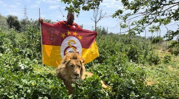 Galatasarayın şampiyonluğunu aslanlarıyla kutladı