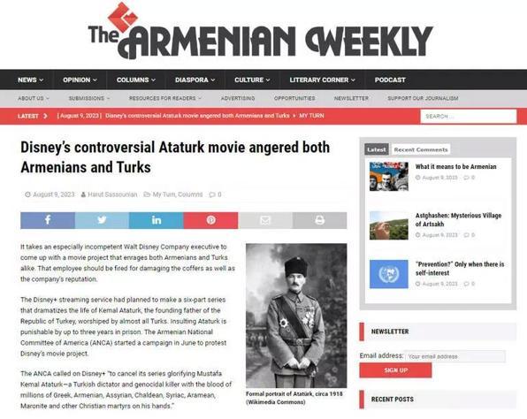 Ermeni gazeteden Atatürk için skandal çağrı