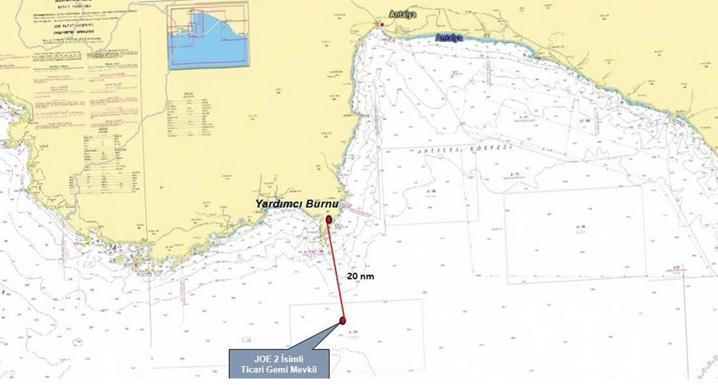 Antalya açıklarında ticari gemi battı; 5 personel kurtarıldı, 9u aranıyor