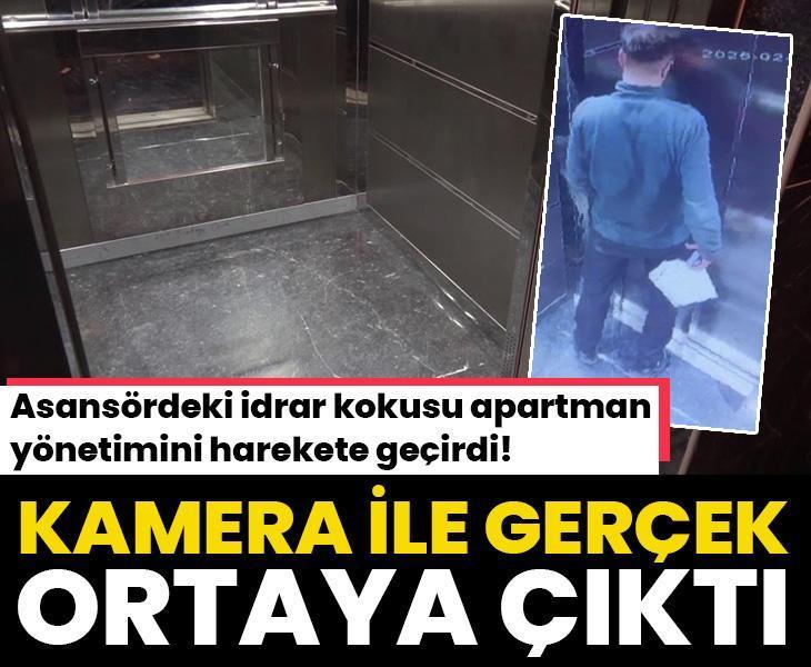 Asansördeki idrar kokusu apartman yönetimini harekete geçirdi! Takılan kamera ile gerçek ortaya çıktı