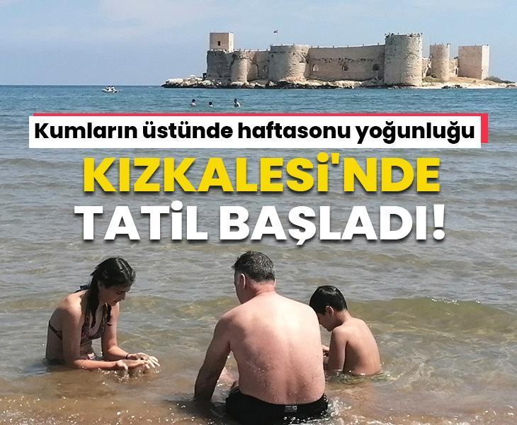 Kızkalesi'nde tatil başladı! Kumların üstünde haftasonu yoğunluğu